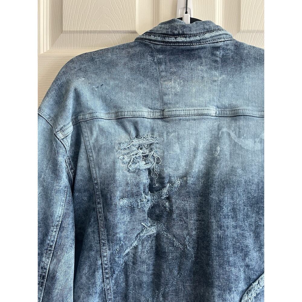 JORDAN CRAIG Men's Legacy Edition Deconstructed Distressed Denim Jacket Sz XL - Picture 7 of 16